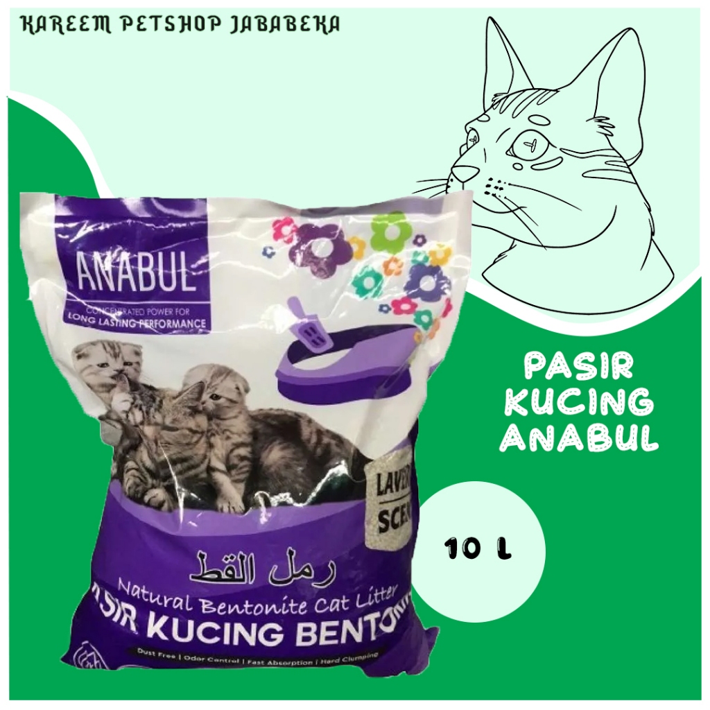 Jual Pasir Kucing ANABUL 10 liter Pasir Gumpal Wangi setara pasir top ...