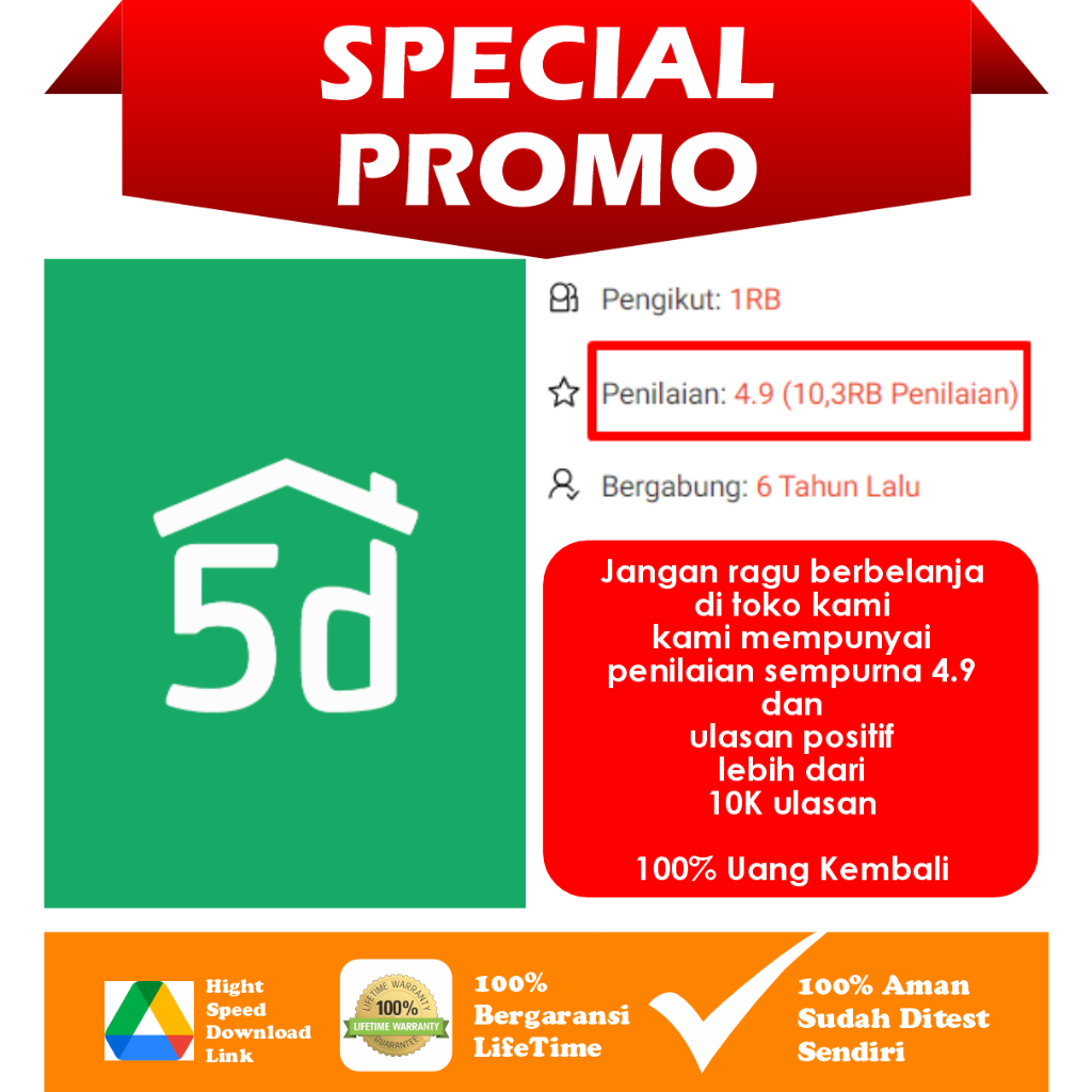 Jual [PROMO BELI 3 GRATIS 1] Planner 5D: Home Design, Decor APK 2.9.7 ...