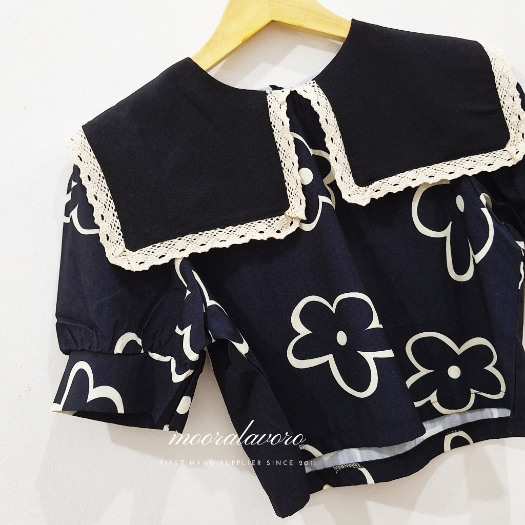 Jual RIFE FLOWER CROCHET COLLAR TOP READY STOCK BANGKOK ORIGINAL ...