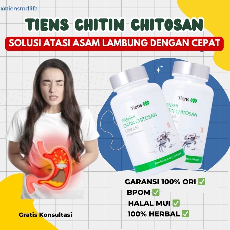 Jual OBAT ASAM LAMBUNG KRONIS MAAG ASAM LAMBUNG TIENS CHITIN CHITOSAN ...