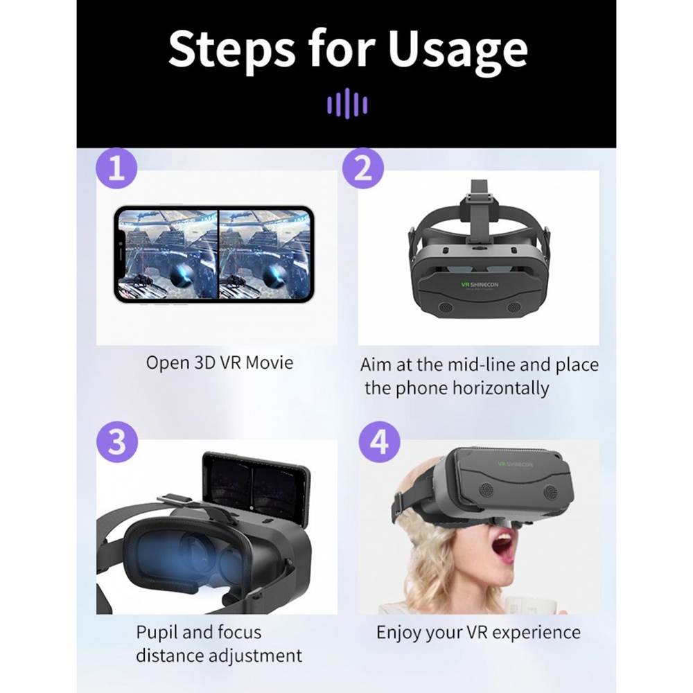 Jual Shinecon VR Box IMAX Giant Screen Virtual Reality Glasses VR box ...