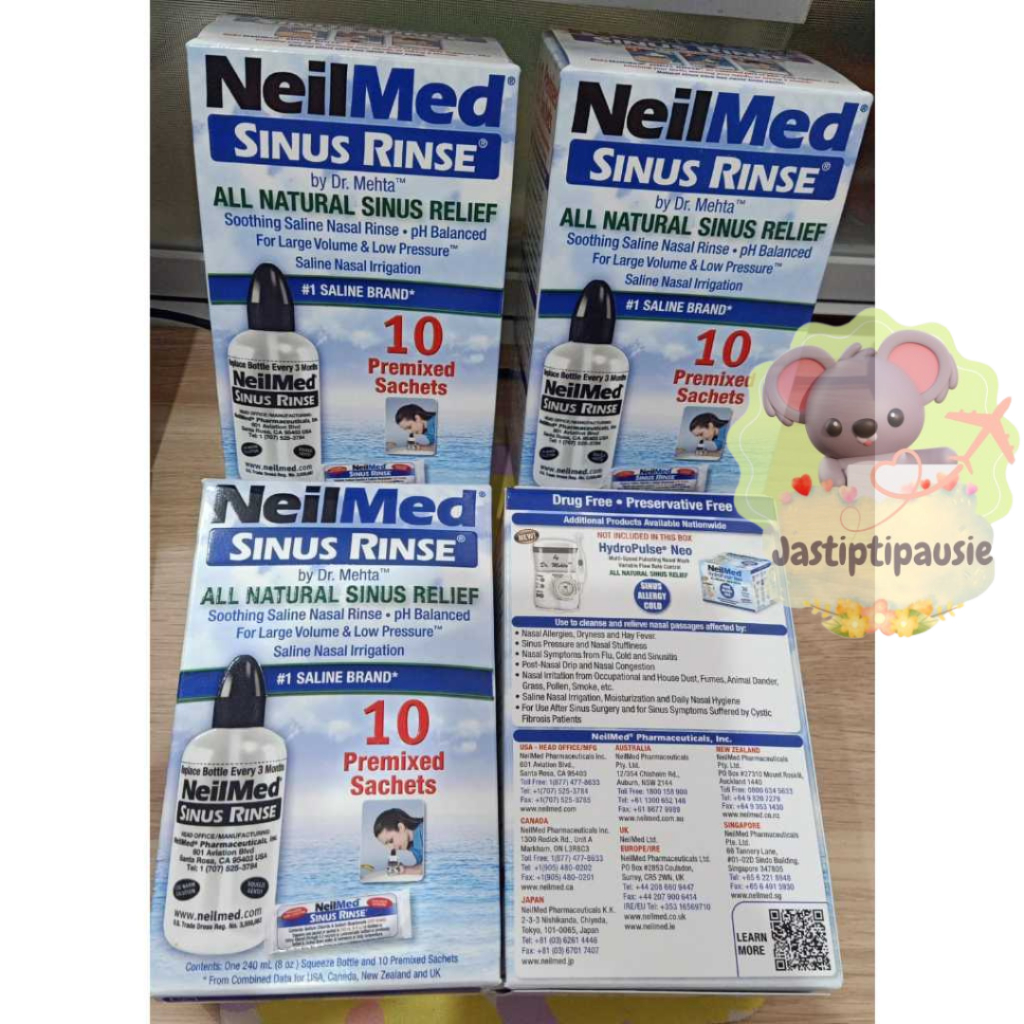 Jual [100% ORI] NeilMed SINUS RINSE Botol + isi 10 Premixed Sachets ...