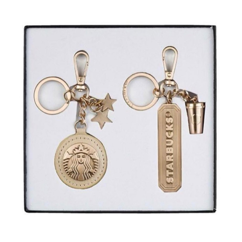 Jual Starbucks Korea Golden Key Chain Set VERY PRETTY RAREEE | Shopee ...