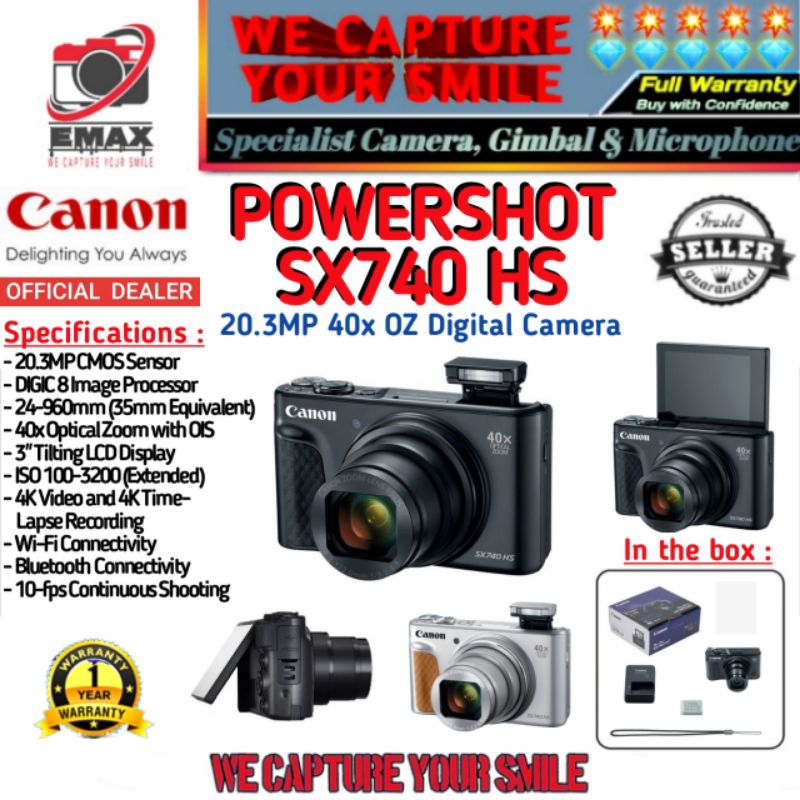 Jual CANON Powershot SX740 HS Digital Pocket Camera Canon SX 740 HS ...