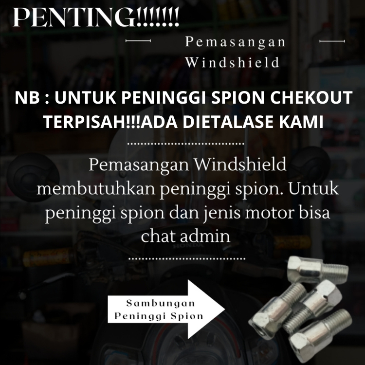 Jual Windshield Motor Universal Rayben ukuran 25cm x 40cm Visor Tameng ...