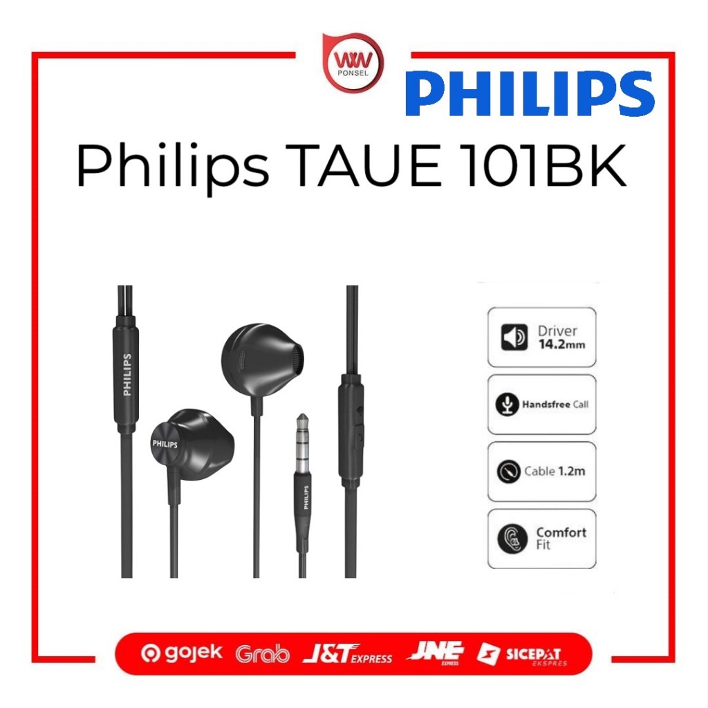 Jual Philips TAUE 101 Earphone With Mic | Shopee Indonesia
