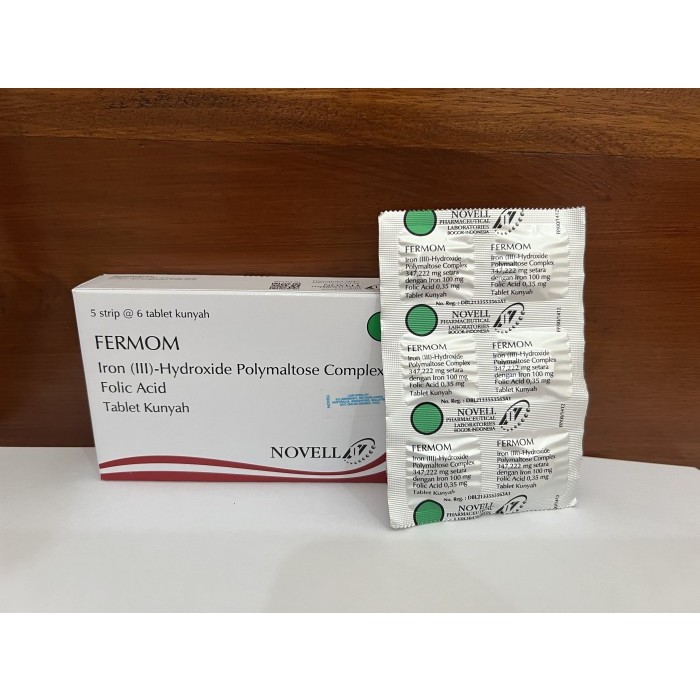 Jual Fermom Tablet Kunyah box isi 30 - Obat Penamvah Zat Besi | Shopee ...