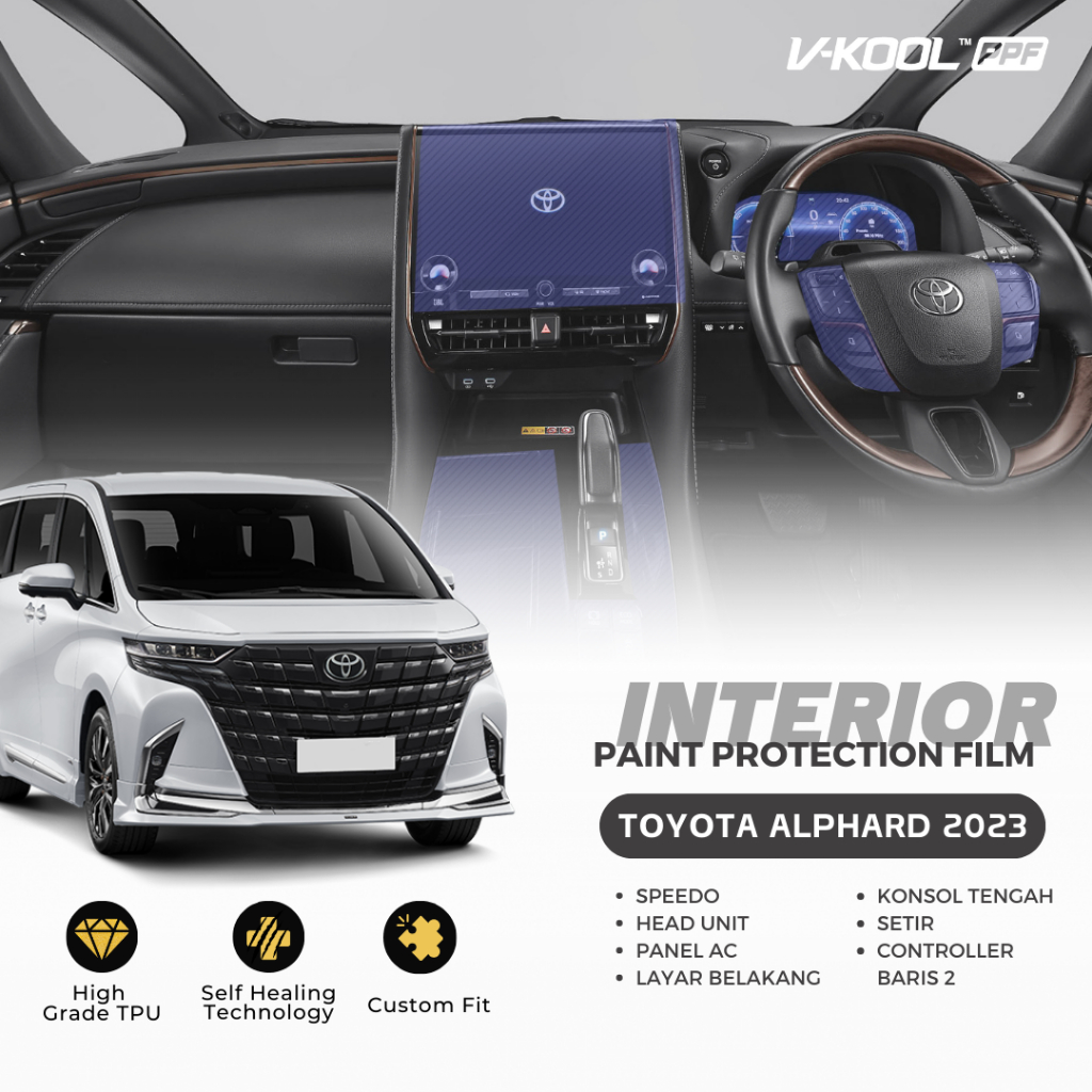 Jual VKOOL PPF Interior Protector Toyota Alphard 2023 - Panel | Shopee ...