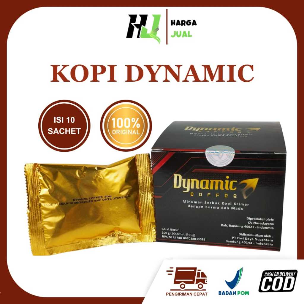 Jual KOPI DYNAMIC KEMASAN BARU isi 10 sachet tidak berbahaya dan aman
