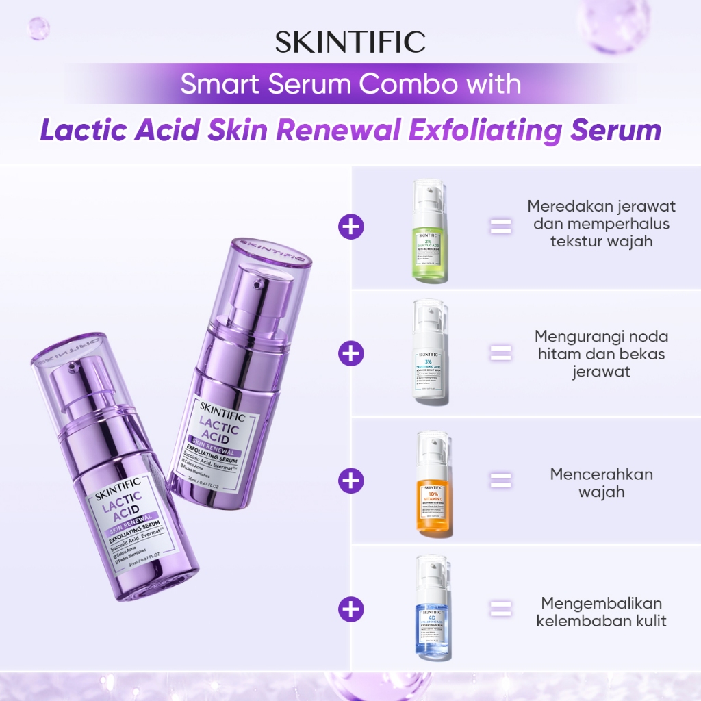 Jual SKINTIFIC Peeling Wajah Lactic Acid Skin Renewal Exfoliating Serum