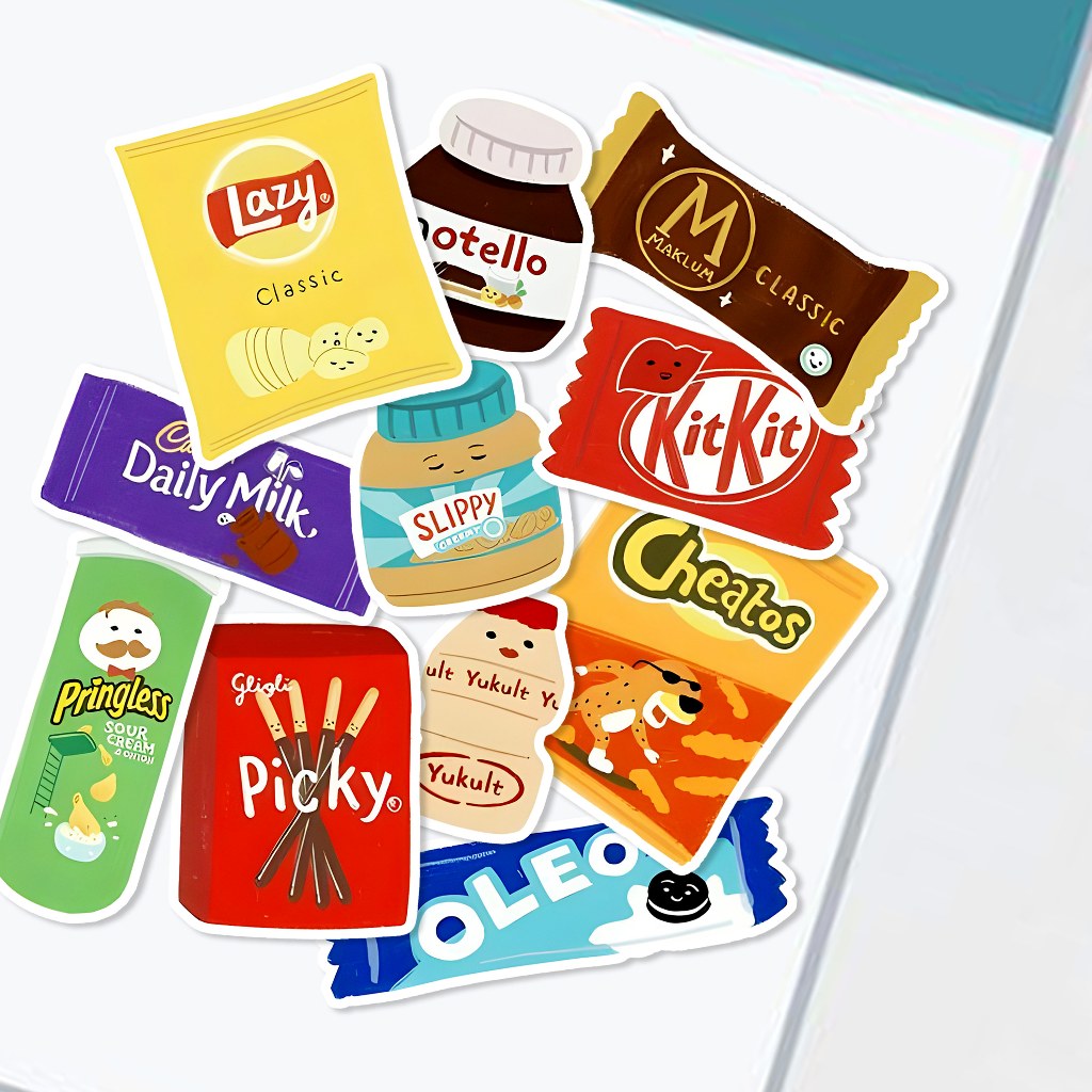 Jual Sticker Snack Aesthetic Stiker Waterproof (11pcs) | Shopee Indonesia