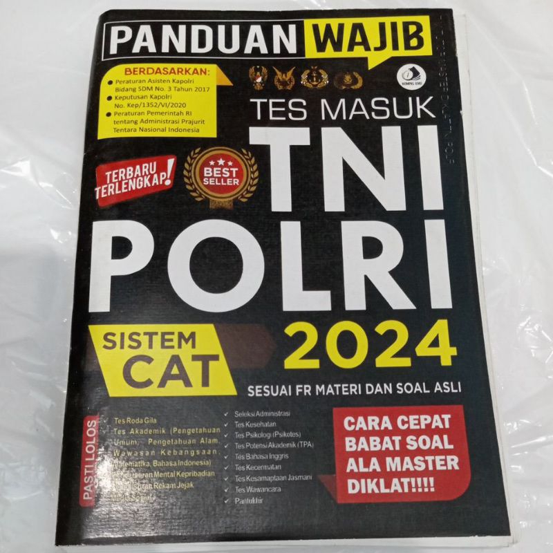 Jual Panduan Wajib Tes Masuk Tni Polri 2024 Sistem Cat Shopee Indonesia