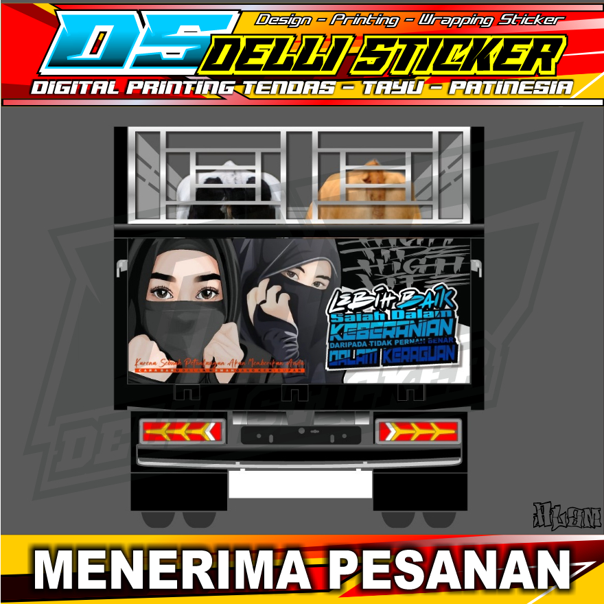 Jual Stiker Blok Decal Pintu Bak Belakang Pick Up Ukuran X Cm