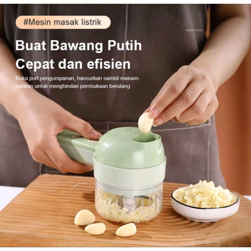 Jual CHOPPER 4 IN 1 MINI USB POTONG SAYUR BLENDER ELEKTRIK GILING ...
