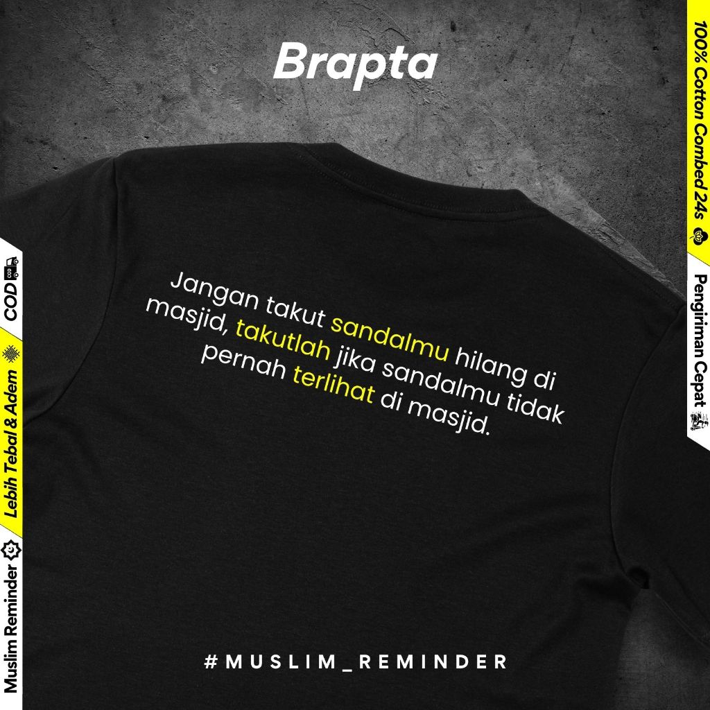 Jual Brapta T-Shirt | MR1 | Jangan Takut Sandalmu Hilang Di Masjid ...