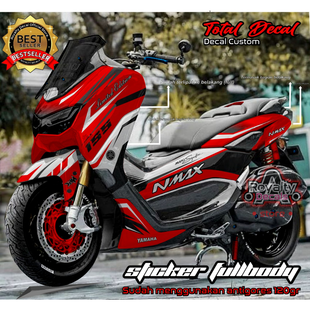 Jual DECAL NMAX NEW 155 FULL BODY TAHUN 2019 - 2024 MOTIF GRAFIS ...