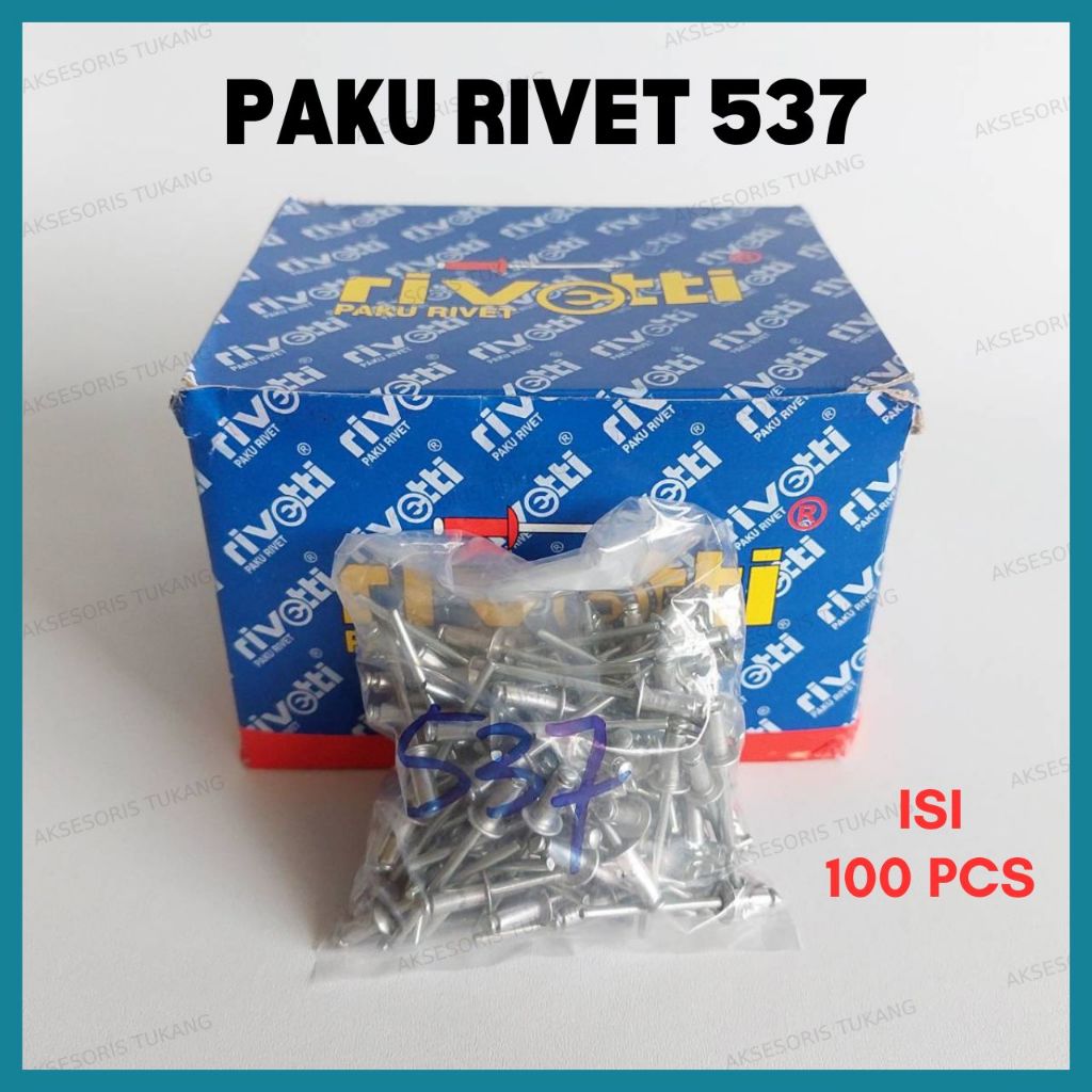 Jual Paku Rivet 537 Isi 100 Pcs Ukuran 4mm x 9,5mm | Shopee Indonesia