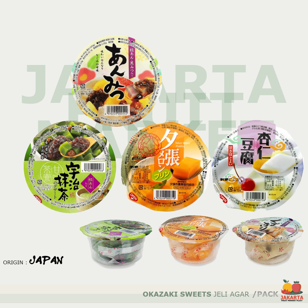 Jual OKAZAKI SWEETS JELI AGAR ALL / ANMITSU / YUBARI MELON PUDDING
