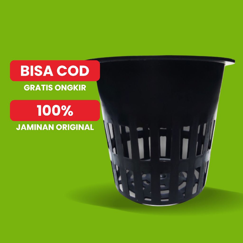 Netpot Hitam 10 cm untuk Hidroponik NFT DFT atau Rakit Apung
