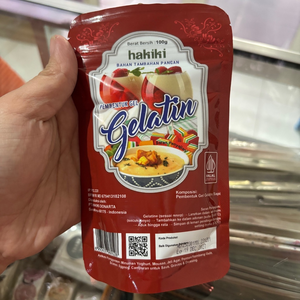 Jual Hakiki gelatin 100 gram bahan kue halal Shopee Indonesia