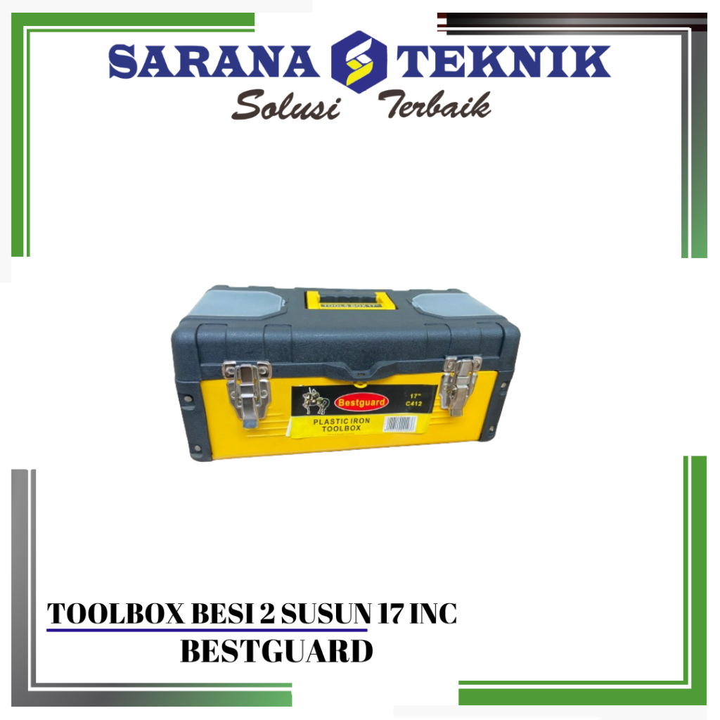 Jual TOOL BOX BESI KOMBINASI PVC 2 SUSUN BESTGUARD 17'' | Shopee Indonesia