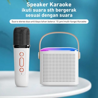Jual Speaker bluetooth 2Mic 1 set karaoke speakerktv Cute Wireless Lucu ...
