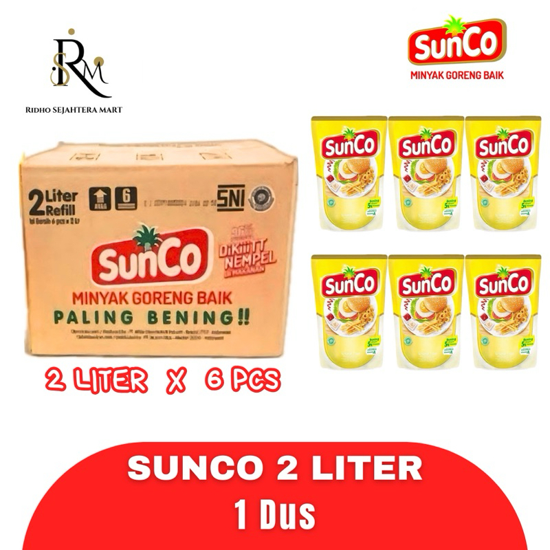 Jual SUNCO 2 LITER 1 DUS / MINYAK GORENG SUNCO 2 LITER 1 DUS | Shopee