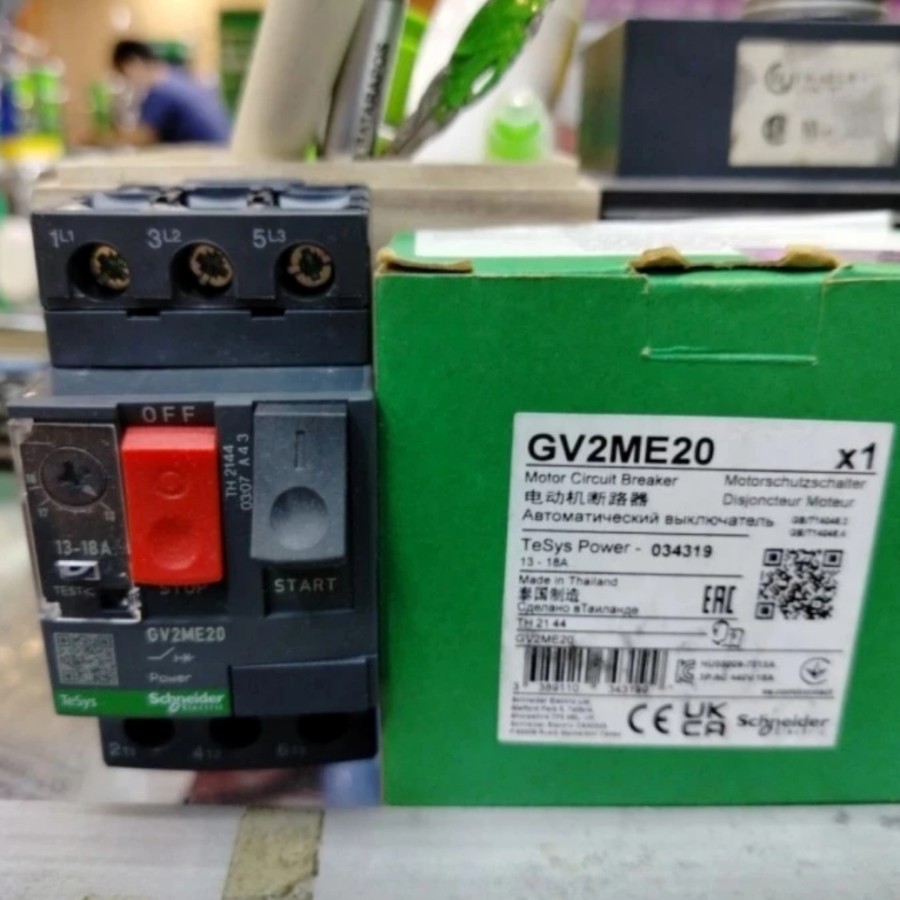 Jual Motor Circuit Breaker Schneider gv2me 20 GV2ME20 13A-18A 7.5KW ...