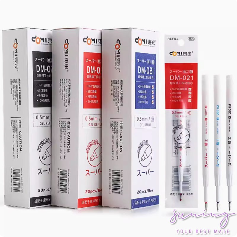 Jual Domi Gel Pen Refill Isi Ulang Pulpen Gel Mm Hitam Biru Merah Shopee Indonesia