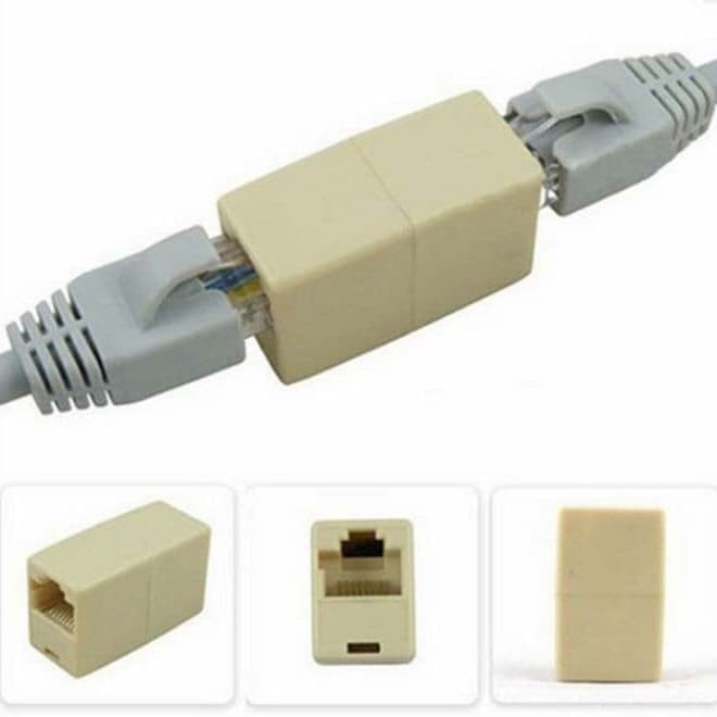 Jual Barel RJ45 Coupler Female to Female UTP LAN Ethernet Barrel ...