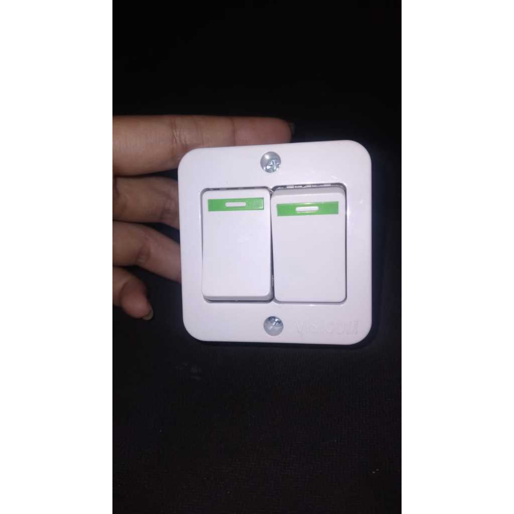 Jual G806 SAKLAR TEMPEL TEMBOK OUTBOW DOUBLE SERI VISICOM DUAL TOMBOL ...