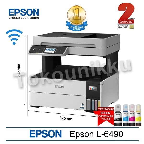 Jual Printer Epson L6490 WiFi Duplex All-in-One Ink Tank, Fax Printer ...