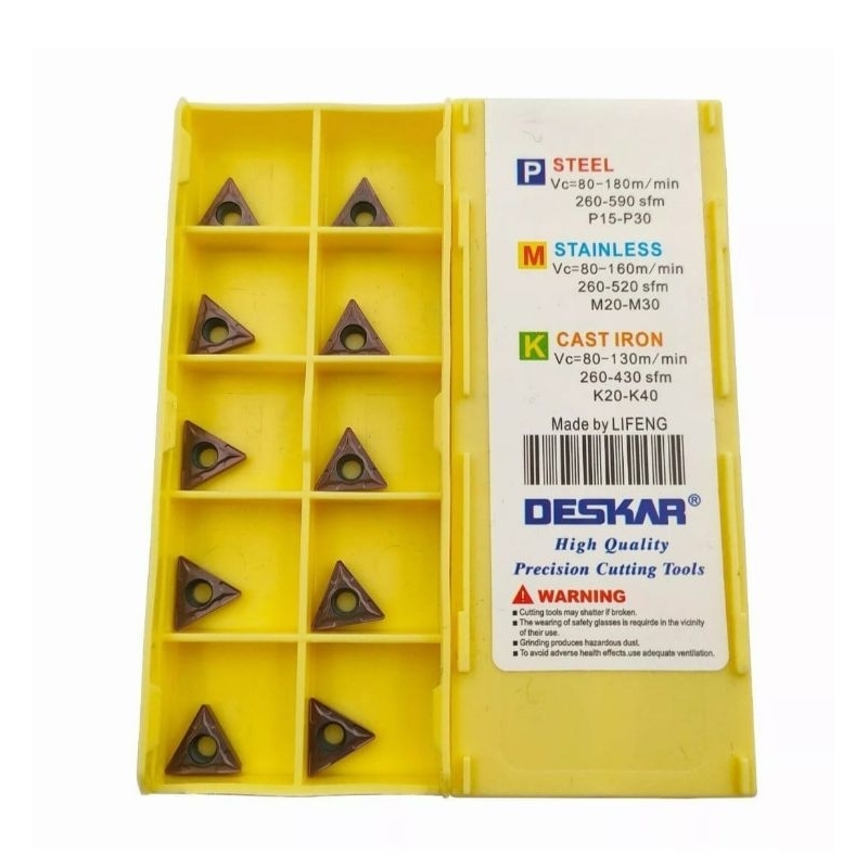 Jual Insert carbide TCMT110204 LF6018 DESKAR ,Carbide insert bubut ...