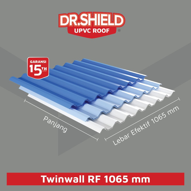 Jual Atap UPVC Dr Shield (TWINWAL RF1065MM) | Shopee Indonesia