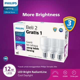 [PROMO] Philips Lampu Multipack Radiantline LED Bright 12W 6500K 230V Putih