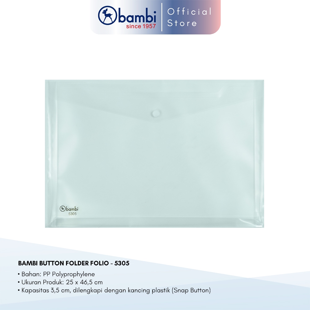 Jual Bambi Business File Schnelhecter Map Dokumen Folio Include Button ...