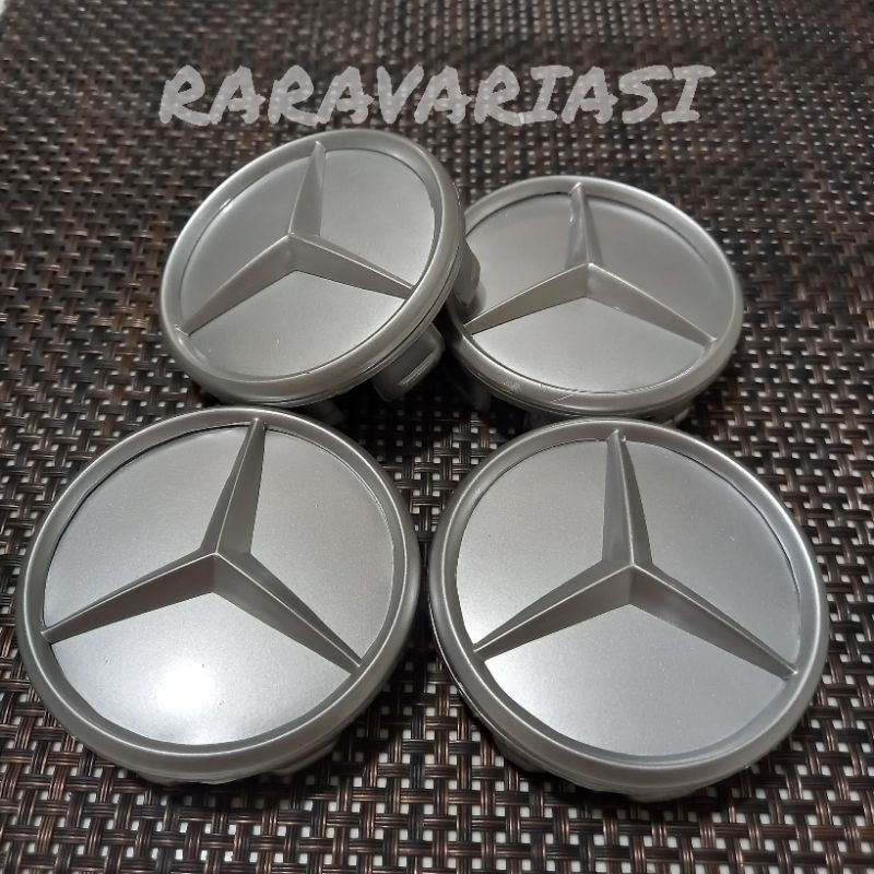 Jual dop roda tutup velg mobil mercy mercedes benz diameter 7,5 cm ...