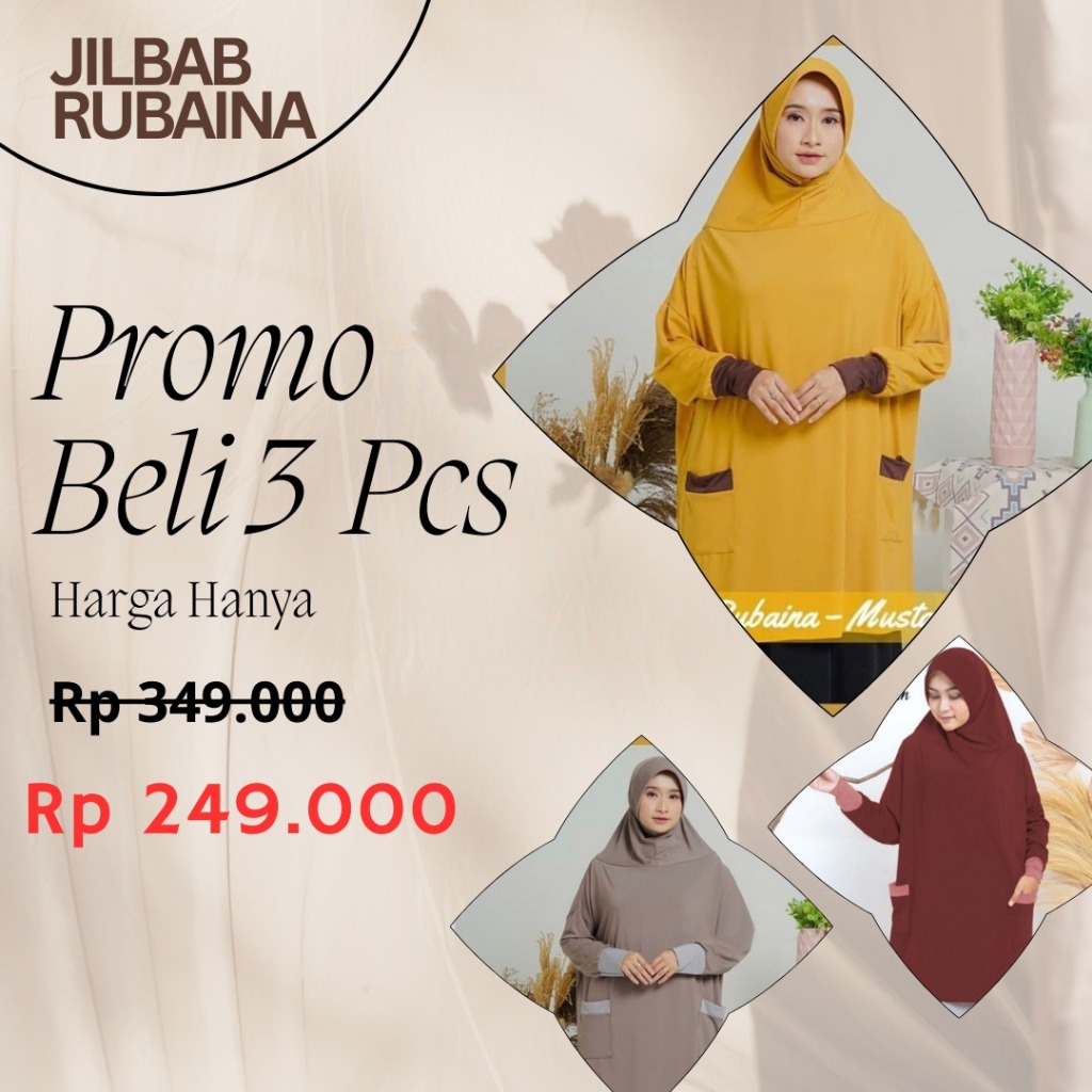 Jual [3 PCS] SMOOTHHIJAB - Baju Jilbab Rubaina Syari Jumbo | Shopee ...