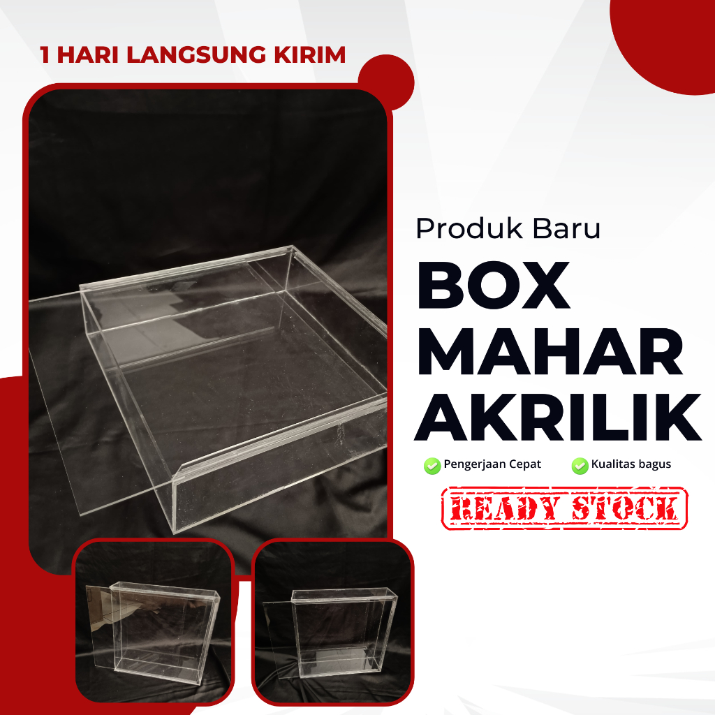 Jual Box mahar akrilik / mahar akrilik / kotak mahar akrilik / frame ...