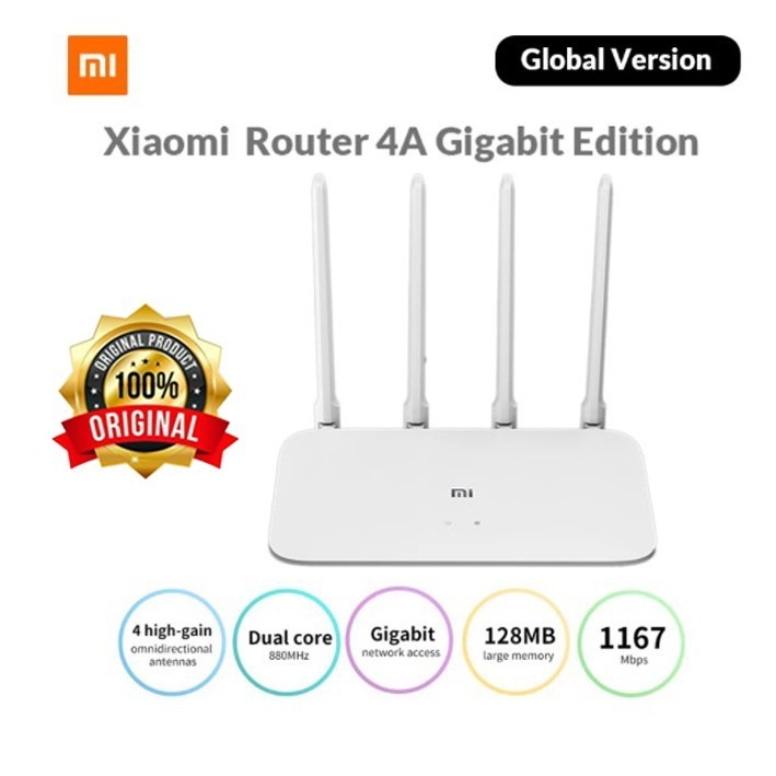 Jual Wireless Router Xiaomi Mi Router 4A GIGABIT Version Wifi Router ...