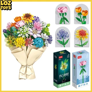 LOZTOYS DIY Mainan Block Bunga Buket Puzzle Bricks Susun Balok Flower Rangkaian Bunga Romantis