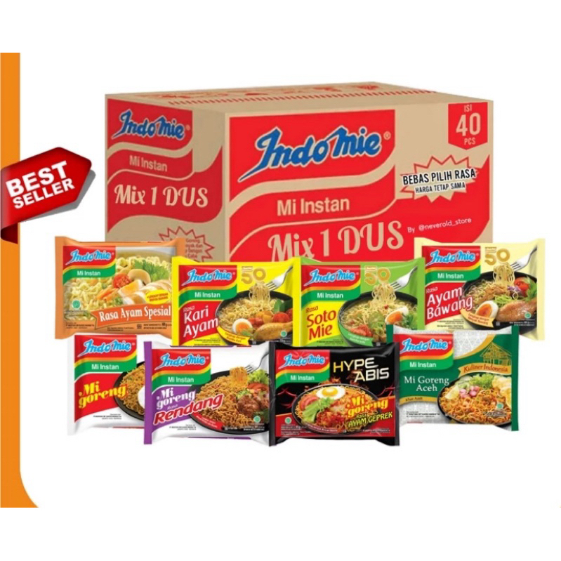 Jual Indomie Mix Rasa isi tetap 40 pcs per dus | Shopee Indonesia