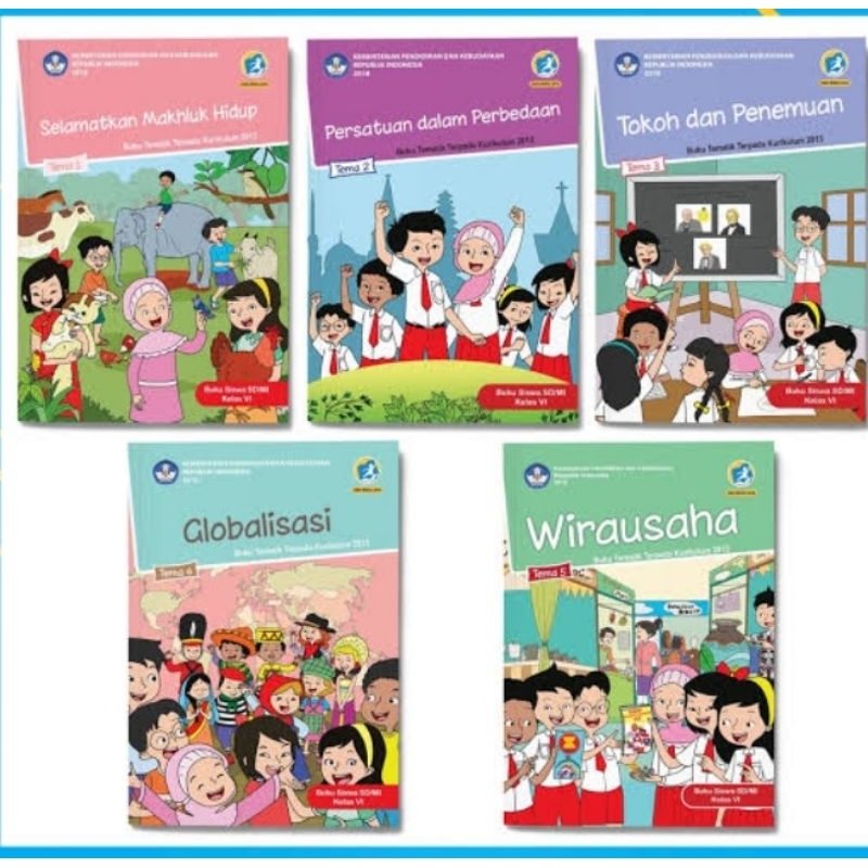 Jual Buku Paket Tematik Terpadu Sd Kelas 6 Semester 1 Tema 1 2 3 4 5