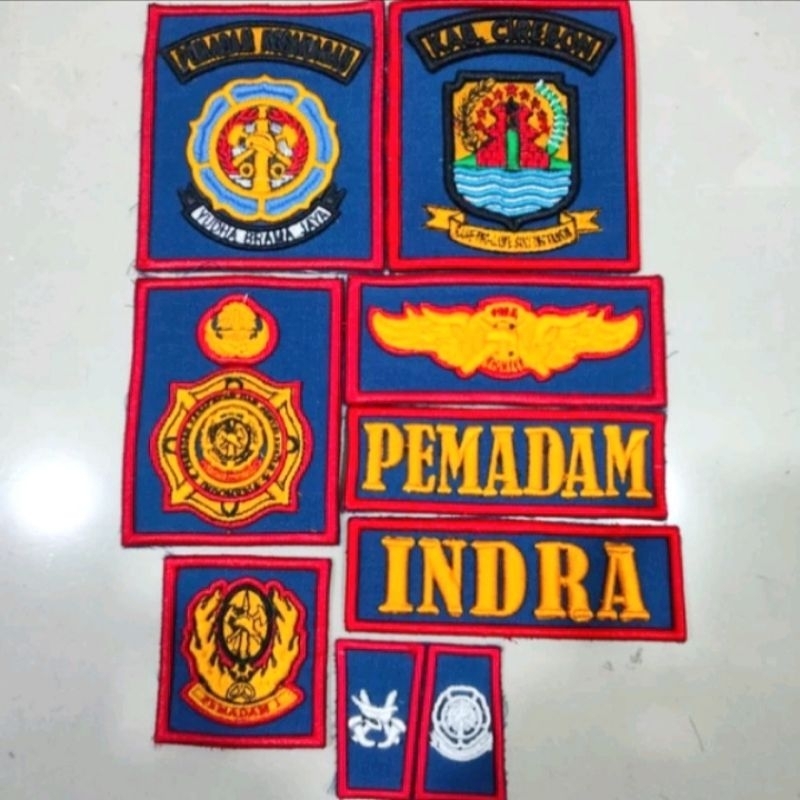 Jual Atribut Bordiran timbul DAMKAR Pemadam satuan bordir Pemadam ...