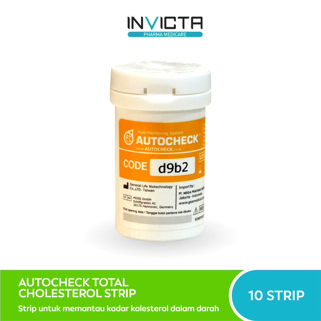 Jual Autocheck Strip Kolesterol Total (Total Cholesterol Strip) 10's ...