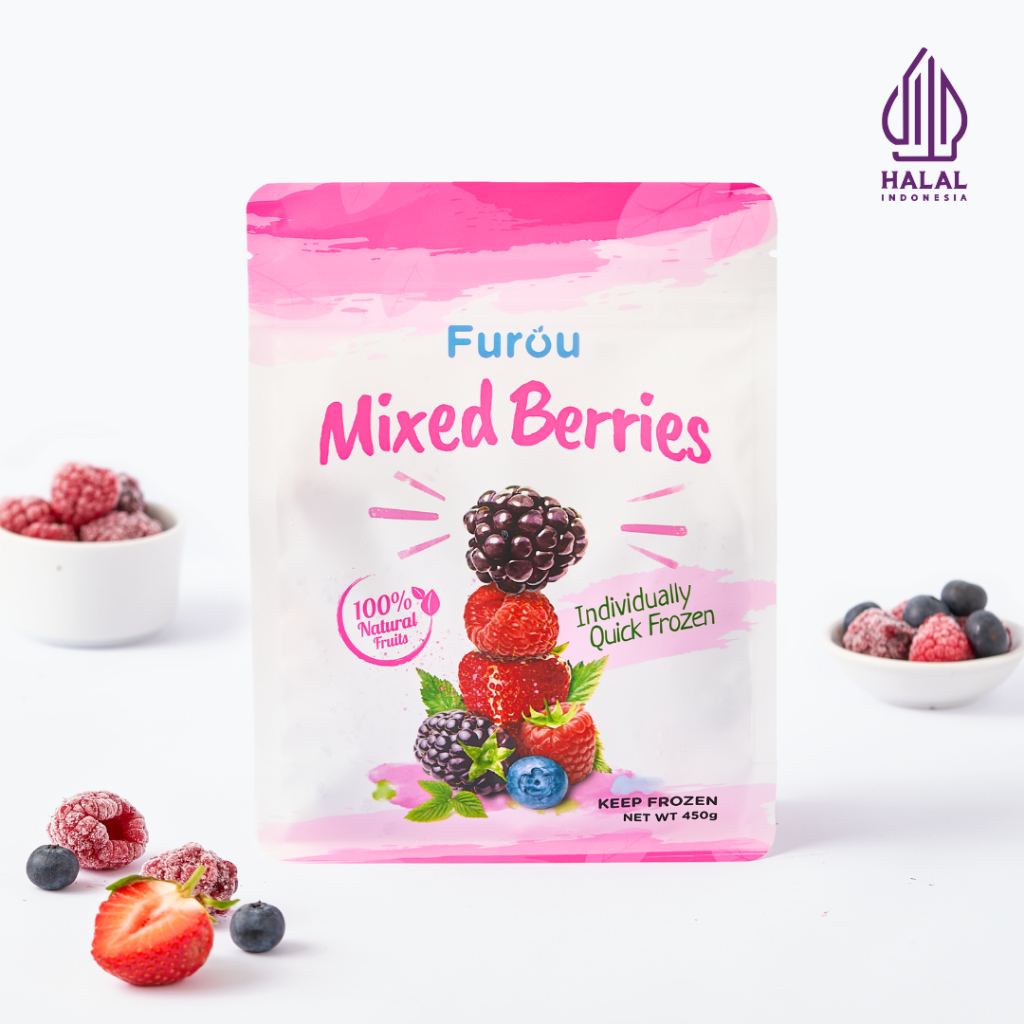 Jual FUROU Frozen Mixed Berries (IQF) | Buah Beri Beku | 450 gram ...