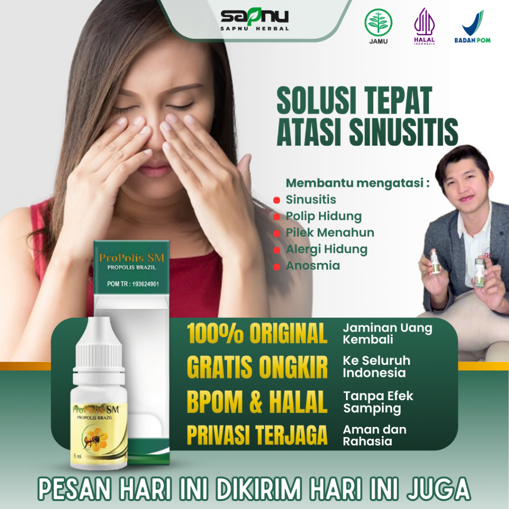 Jual Obat Sinusitis Pilek Menahun Alergi Hidung Gurah Hidung Polip ...