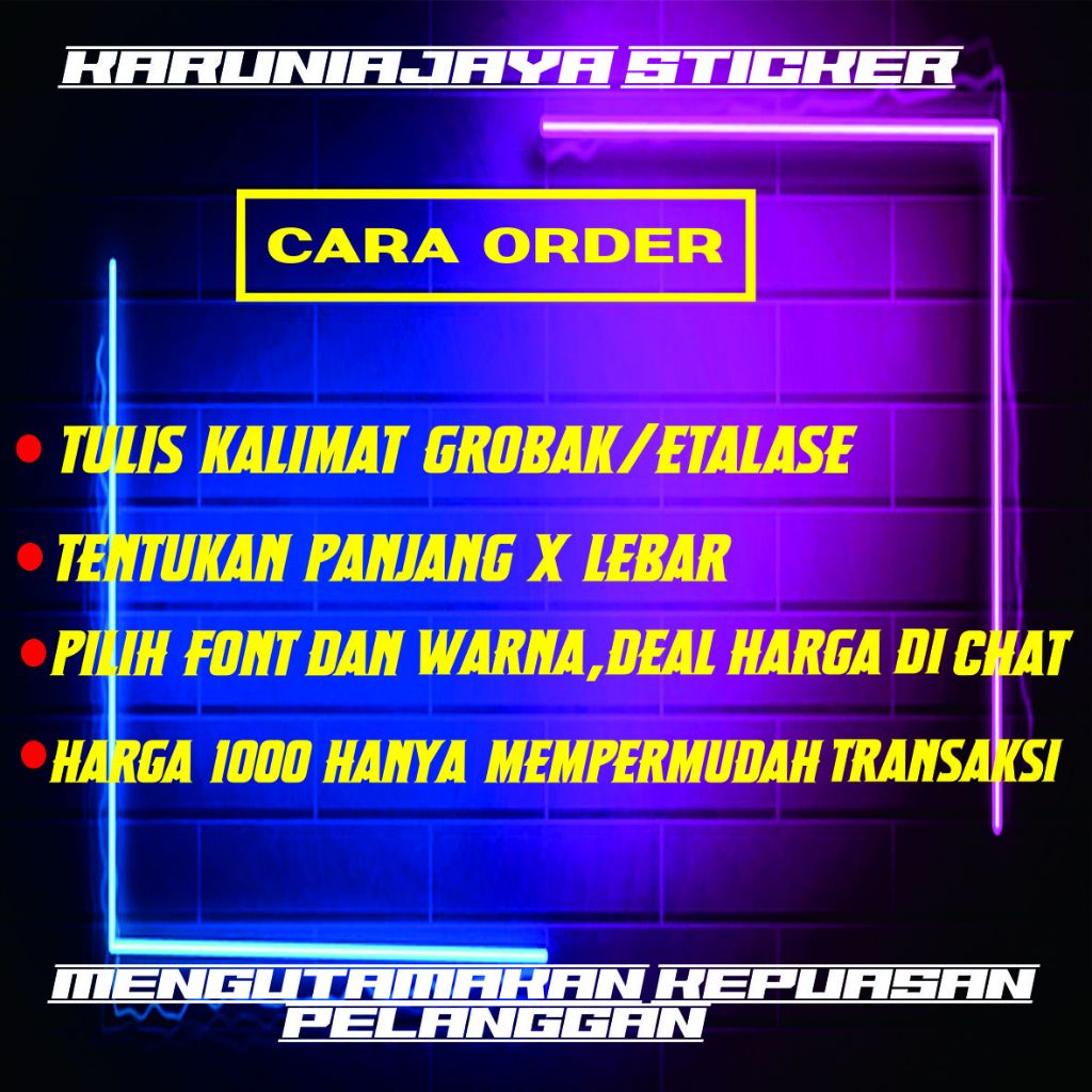 Jual Stiker Kaca Usaha Jualan Cutting Sticker Huruf Etalase grobak ...