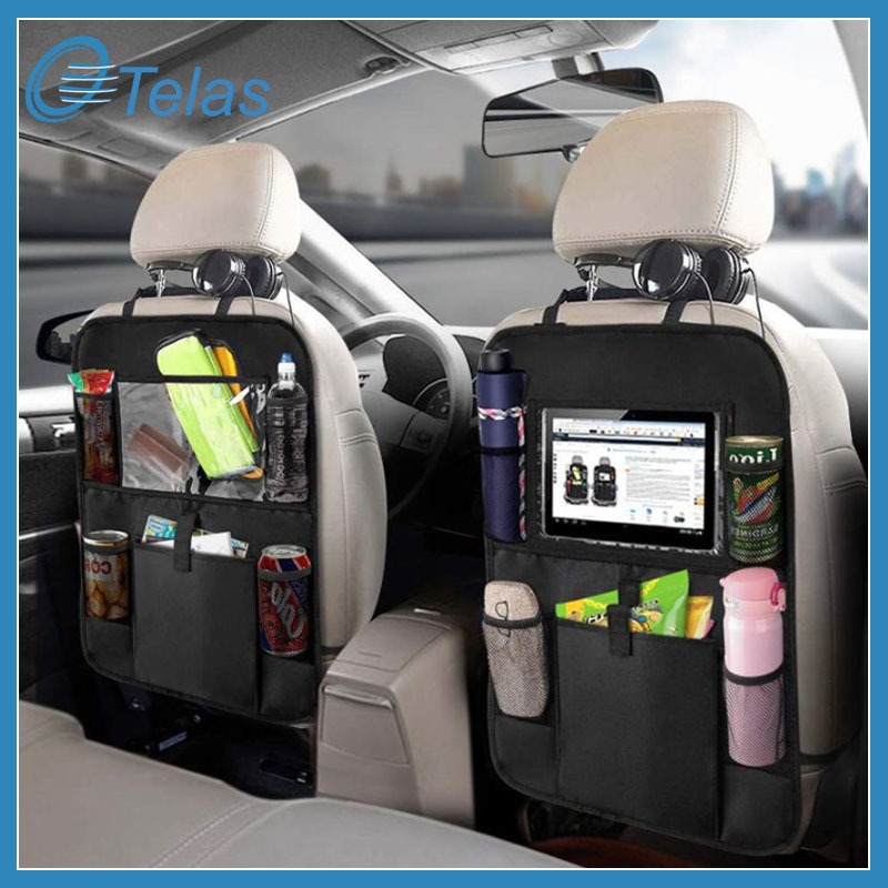 Seat Organizer Mobil Kantong Mobil Belakang Jok Multifungsi Tablet Minum Buku Camilan Tempat Tas Gantung Mobil Car Seat Organizer Telas