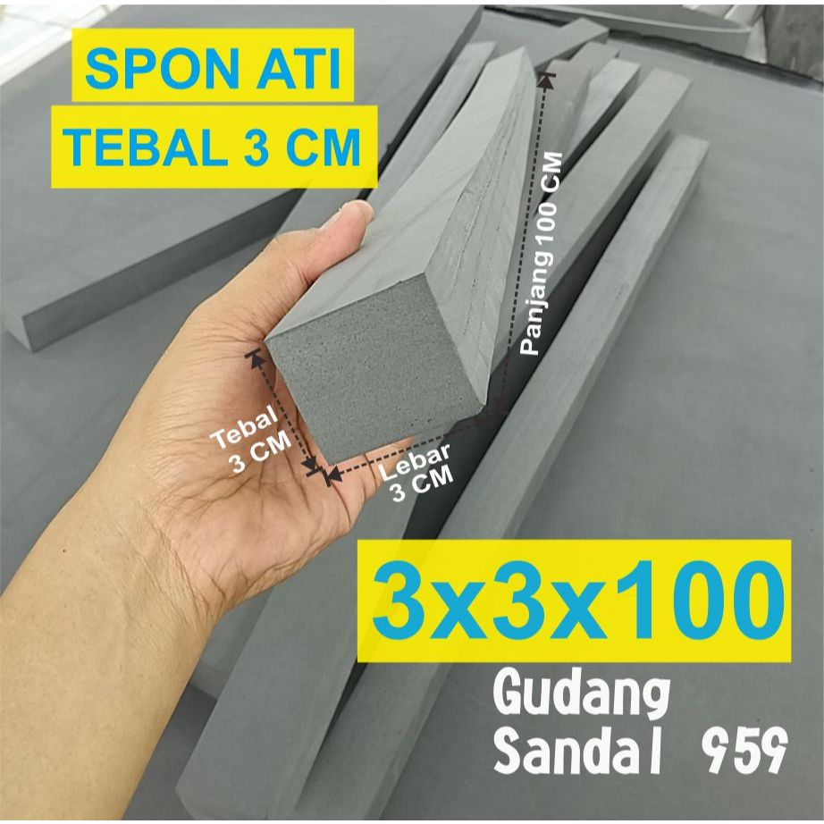 Jual SPON ATI TEBAL 3 CM WARNA HITAM LEBAR 3 CM X PANJANG 100 CM UNTUK ...
